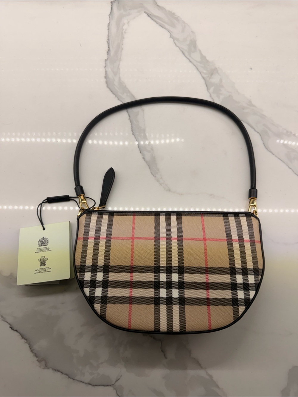 ✨CLOSET CLOSING SALE✨ NWT Burberry Beige Vintage Check Olympia Pouch - Picture 4 of 11